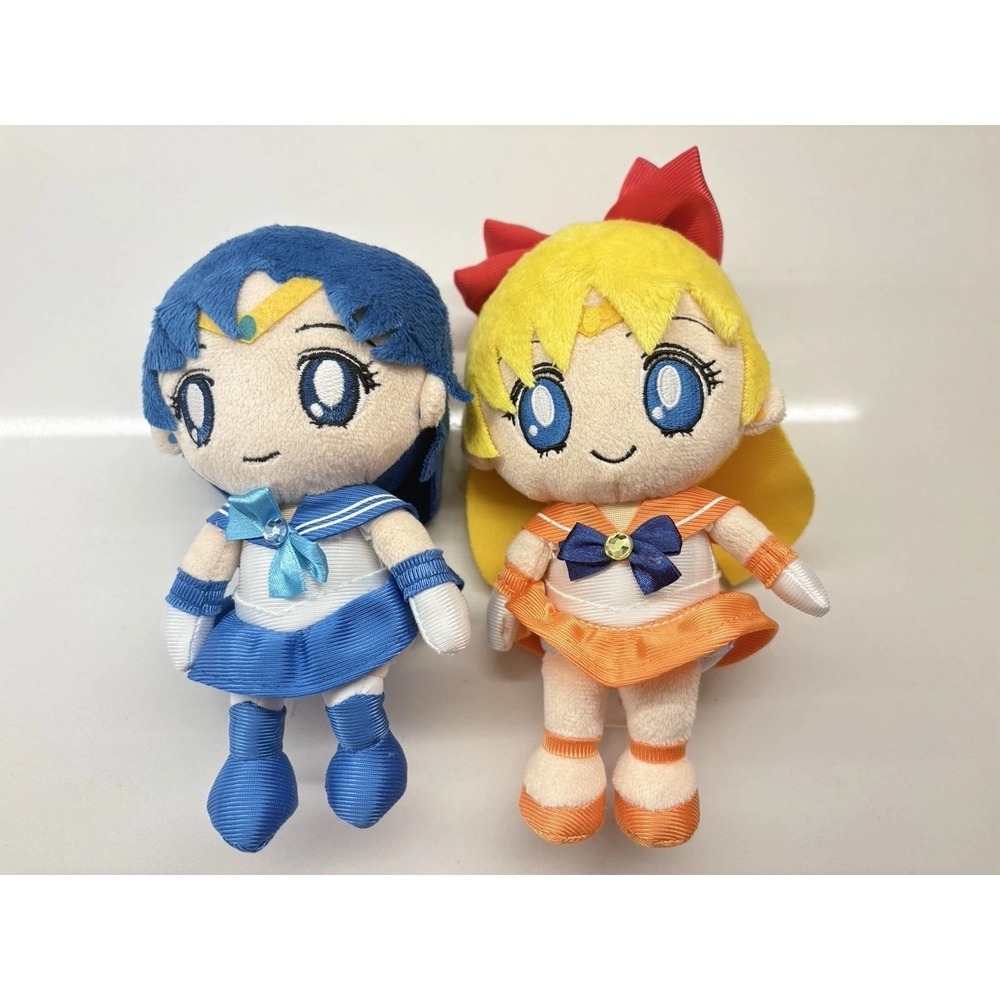 SET OF 2: Sailor Moon Sailor Mercury/Venus Plushes